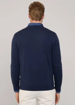 embroidered bird crew neck jumper