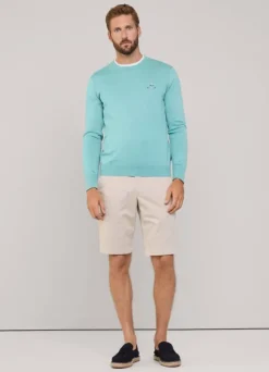 embroidered bird crew neck jumper