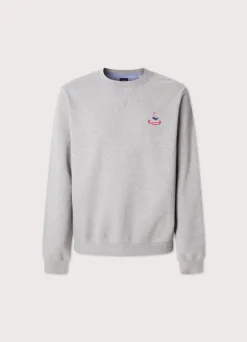 embroidered bird crew neck sweatshirt