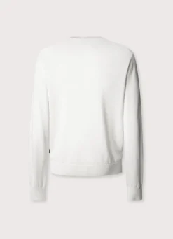 embroidered bird crew neck jumper
