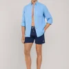 embroidered bird swim shorts