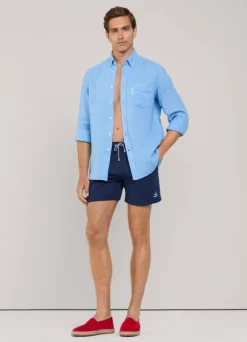 embroidered bird swim shorts