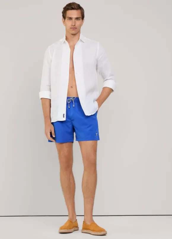 embroidered bird swim shorts