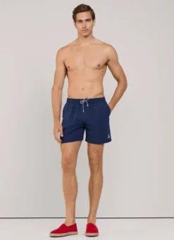 embroidered bird swim shorts
