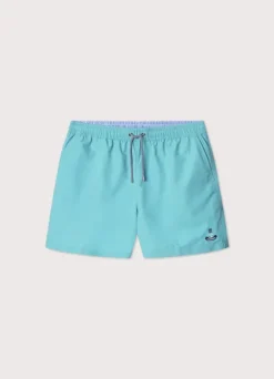 embroidered bird swim shorts