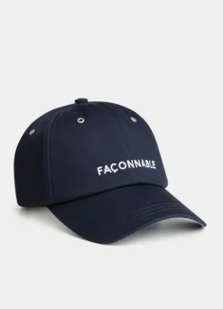 embroidered gabardine cap