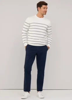 fine stripe crew neck jumper
