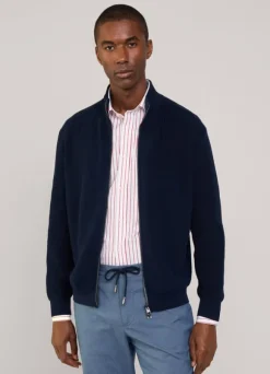full zip high neck cardigan