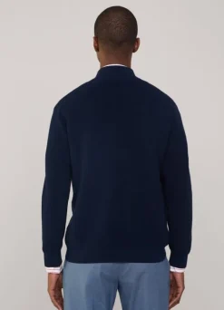 full zip high neck cardigan
