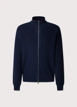 full zip high neck cardigan
