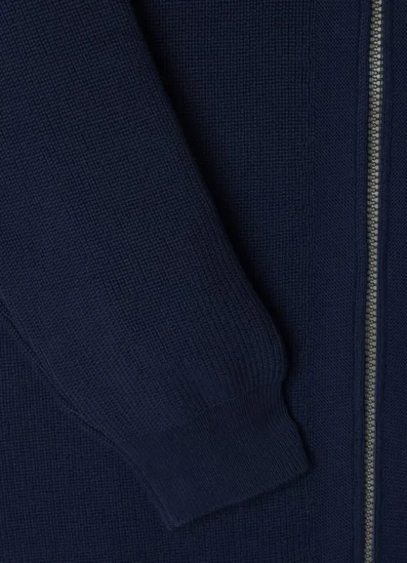 full zip high neck cardigan