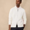 full zip pointelle cardigan