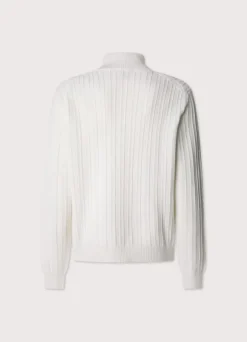 full zip pointelle cardigan