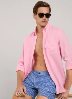 geometric swim shorts