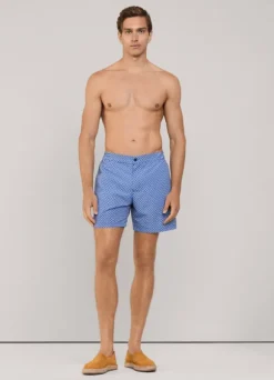 geometric swim shorts