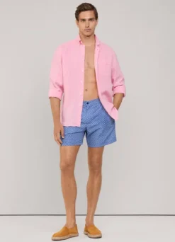 geometric swim shorts