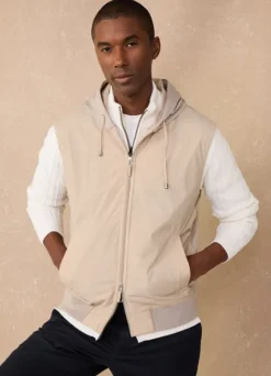 hybrid gilet with hood