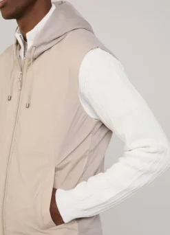 hybrid gilet with hood