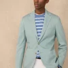 linen cotton blazer with patch pockets
