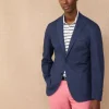 linen cotton blazer with patch pockets