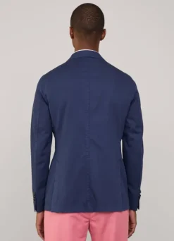 linen cotton blazer with patch pockets