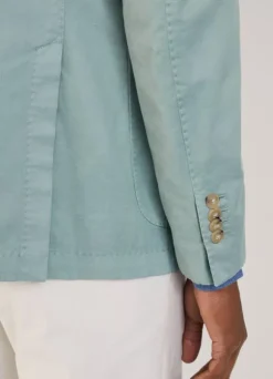 linen cotton blazer with patch pockets