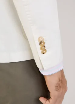 linen cotton blazer with patch pockets