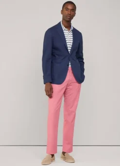 linen cotton blazer with patch pockets