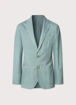 linen cotton blazer with patch pockets