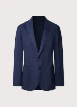 linen cotton blazer with patch pockets
