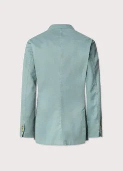 linen cotton blazer with patch pockets