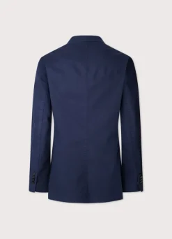 linen cotton blazer with patch pockets