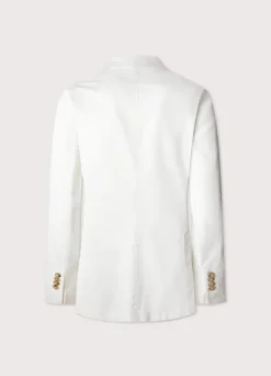 linen cotton blazer with patch pockets