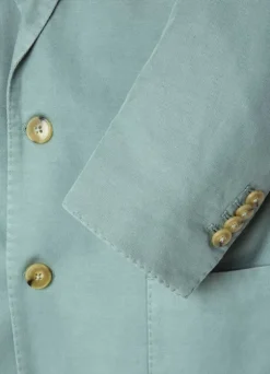 linen cotton blazer with patch pockets
