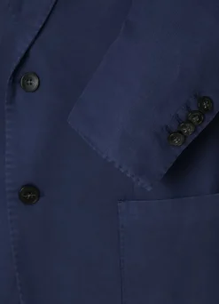 linen cotton blazer with patch pockets