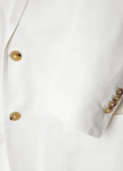linen cotton blazer with patch pockets