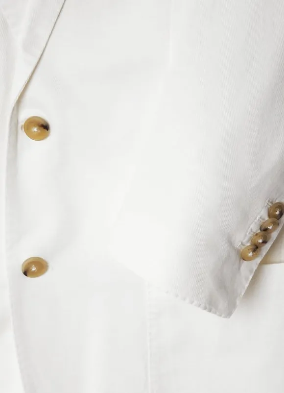 linen cotton blazer with patch pockets