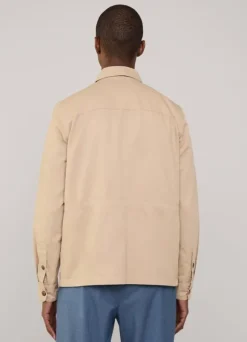 linen cotton cargo overshirt