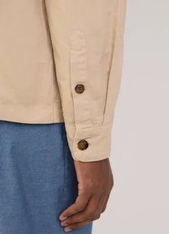 linen cotton cargo overshirt
