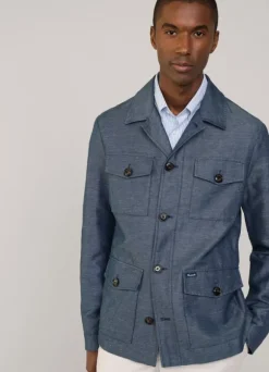 linen cotton safari jacket