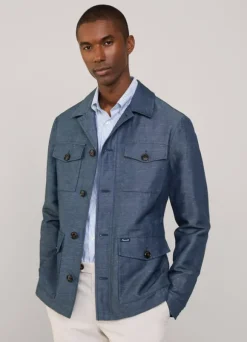 linen cotton safari jacket
