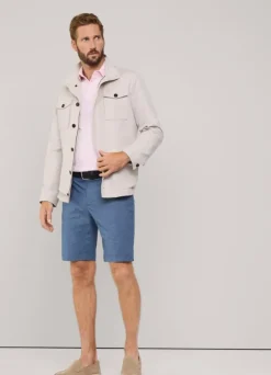 micro check stretch bermuda shorts