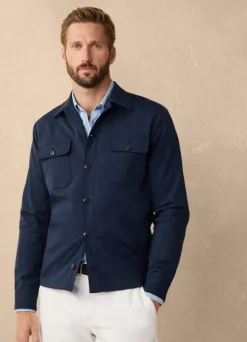 overshirt with flap pockets