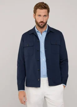 overshirt with flap pockets