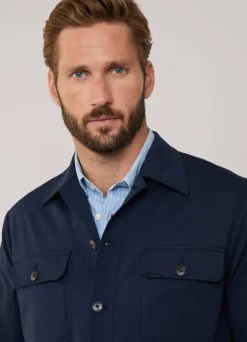 overshirt with flap pockets