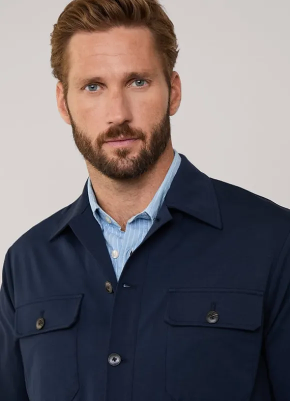 overshirt with flap pockets