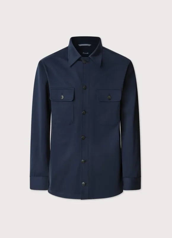overshirt with flap pockets
