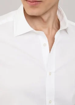 regular fit 120 thread count poplin shirt