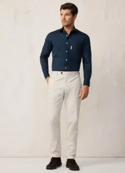 regular fit 120 thread count poplin shirt
