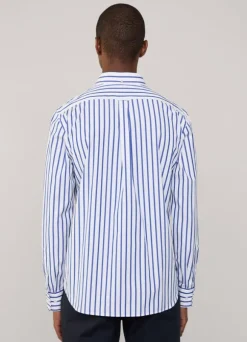 regular fit awning striped poplin shirt